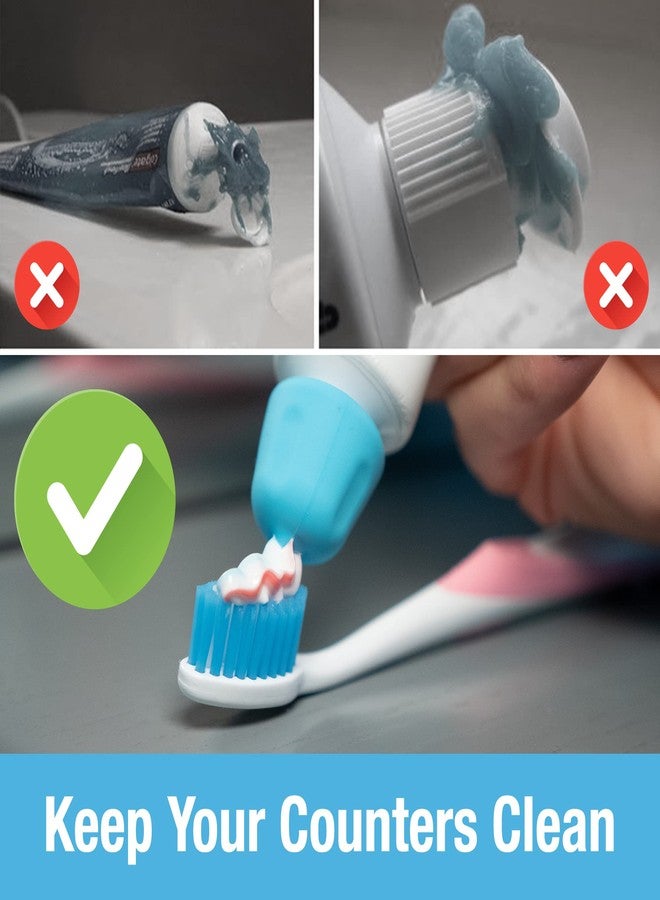 Tilcare Self Closing Toothpaste Caps 6-Pack by Tilcare - No Waste Cap Dispensers for Adult and Kids Bathroom - Mess-Free Toothpaste Lids - Easy to Use, Food Grade Silicone and BPA-Free Toppers - Image 3