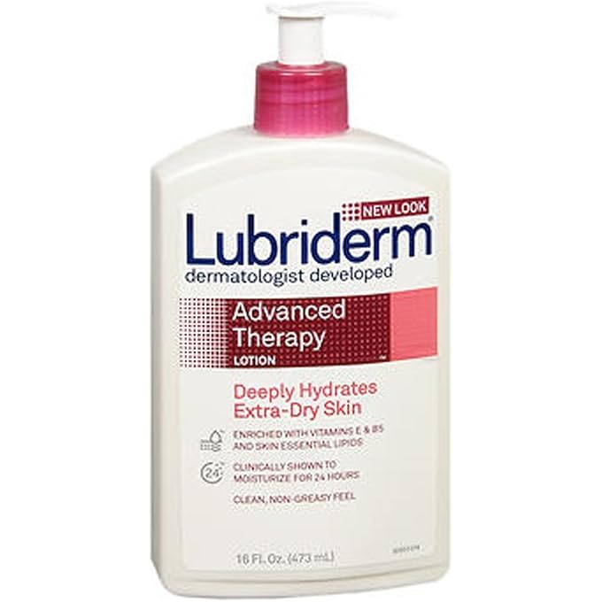 Lubriderm - Advanced Therapy Moisturizing Hand/Body Lotion - 16oz Pump Bottle (2 pack)