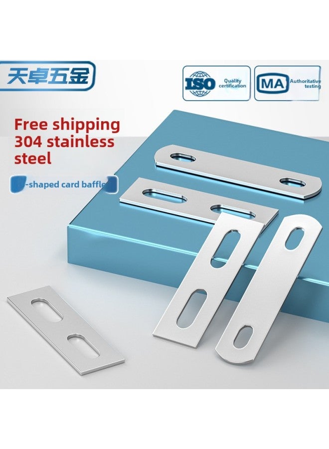 304 Stainless Steel U-shaped Screw Bolt Baffle U-shaped Clamp Screw Pipe Clamp Baffle Square Gasket Pipe Clamp M6-M12-Specifications And Models:M8*140  - Image 5