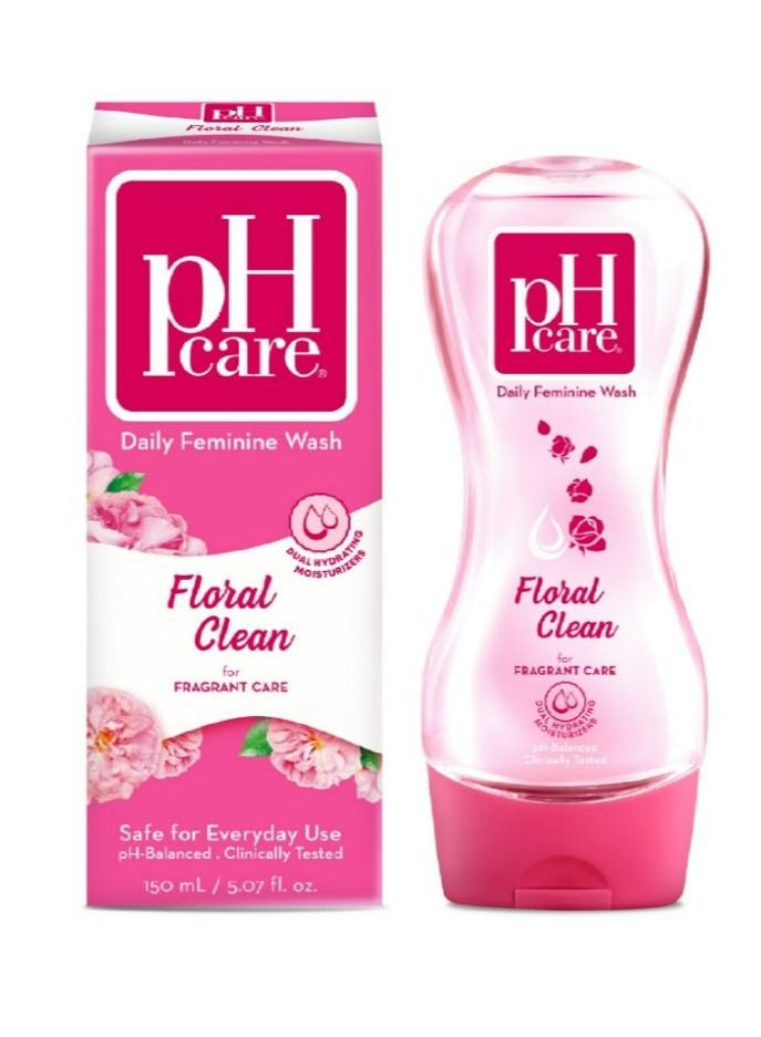 PH CARE Feminine Wash Floral Clean 150ml - Image 1
