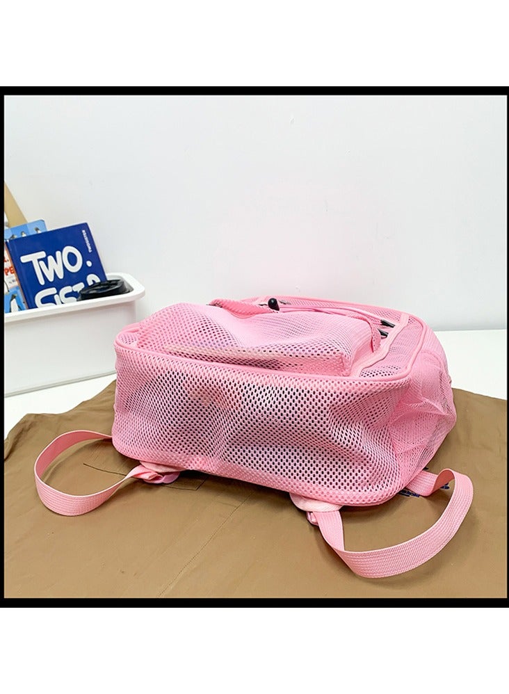 حقيبة ظهر شبكية أنيقة، حقيبة سباحة ولياقة بدنية، حقيبة كمبيوتر شبكية قابلة للتهوية، حقيبة شاطئ برباط، 33*42*14 سم - Image 2