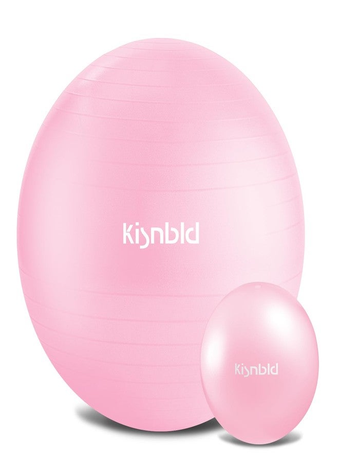 كرة تمارين kisnbld، كرة يوغا سميكة للغاية لتوفير الثبات أثناء التمرين أثناء الحمل، 4 أحجام، كرة توازن مضادة للانفجار مع مضخة قدم - كرسي كرة لياقة بدنية شديد التحمل للمكتب والمنزل والصالة الرياضية - Image 1