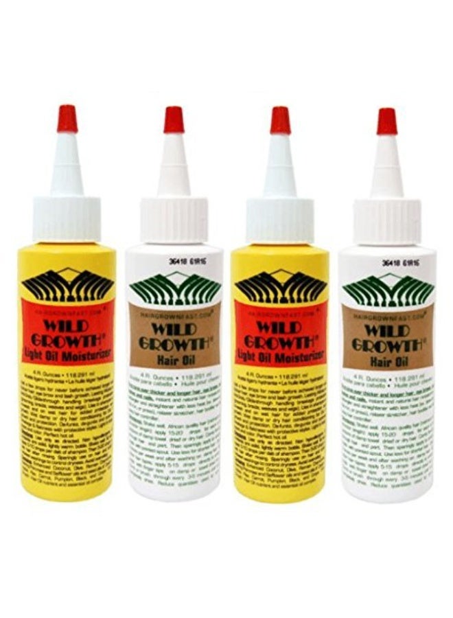 WILD GROWTH HAIR SYSTEM (2 PACK) Oil and Light Hair Conditioner, Detangler, Extender With Olive, Jojoba, Coconut Oils & More!