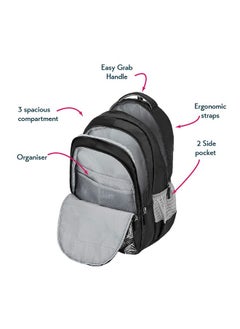Genie Genie Lush 36 litres Black School Backpack for Girls (19 inch, 3 Compartments, Water Resistant)  - Image 2