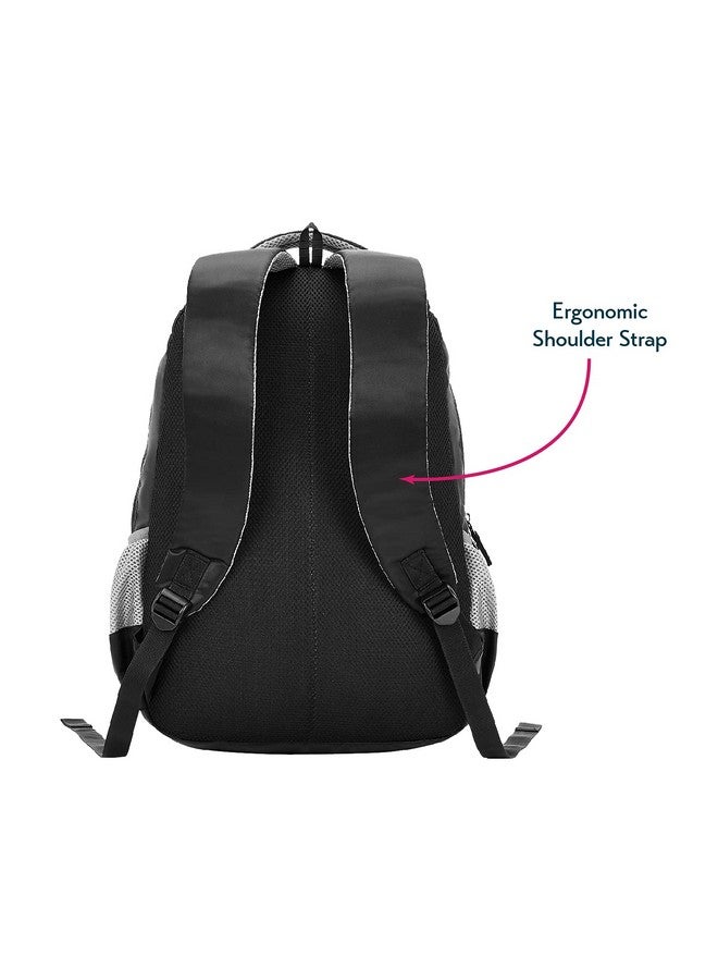 Genie Genie Lush 36 litres Black School Backpack for Girls (19 inch, 3 Compartments, Water Resistant)  - Image 4