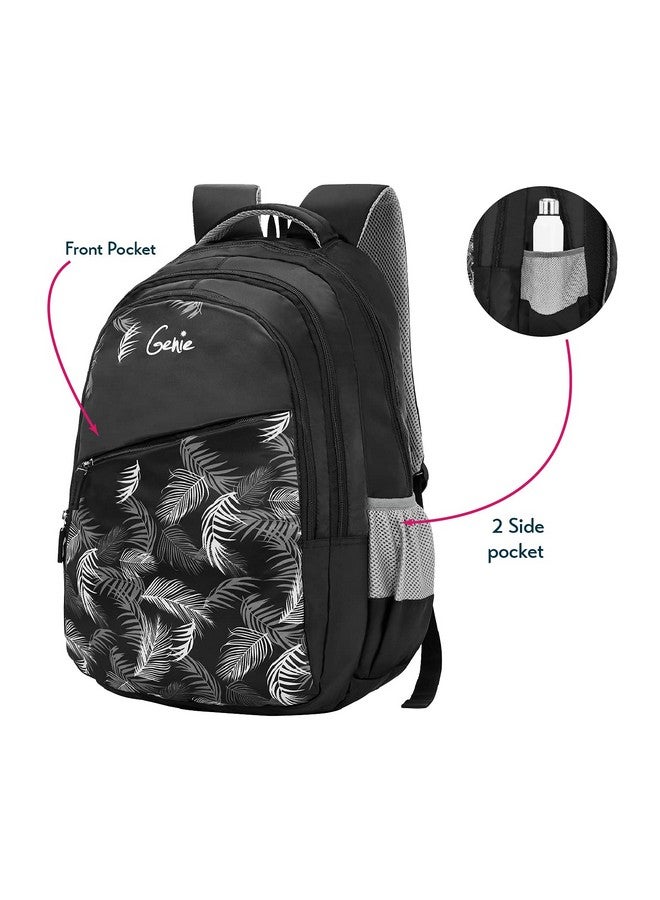 Genie Genie Lush 36 litres Black School Backpack for Girls (19 inch, 3 Compartments, Water Resistant)  - Image 3