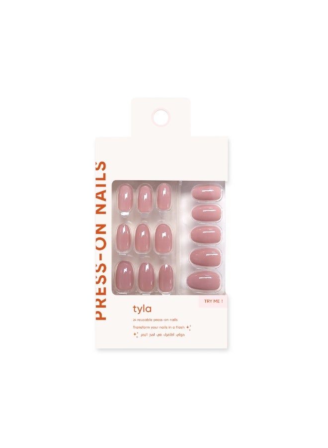 tyla Press On Nails Oval Aura # 02 - Image 1