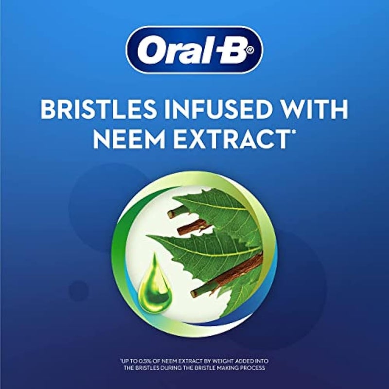 Oral-B Criss Cross Toothbrush with Neem Extract, Medium (Buy 2 Get 2 Free) - Image 4