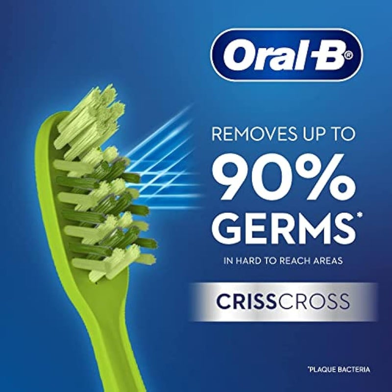 Oral-B Criss Cross Toothbrush with Neem Extract, Medium (Buy 2 Get 2 Free) - Image 3