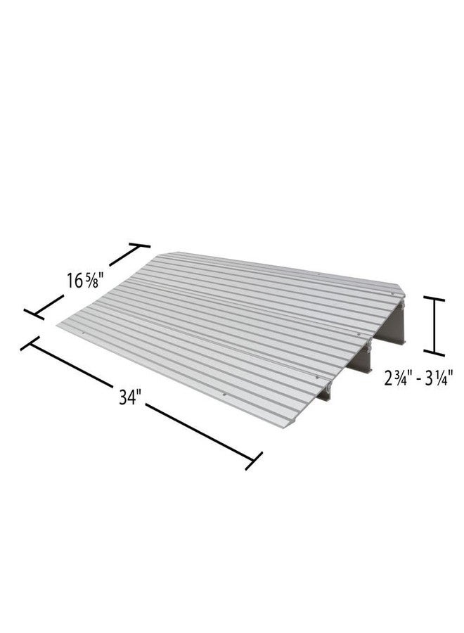 Rage Powersports Silver Spring 3-1/4" High Aluminum Mobility Threshold Ramp for Wheelchairs, Scooters, and Power Chairs - Image 3
