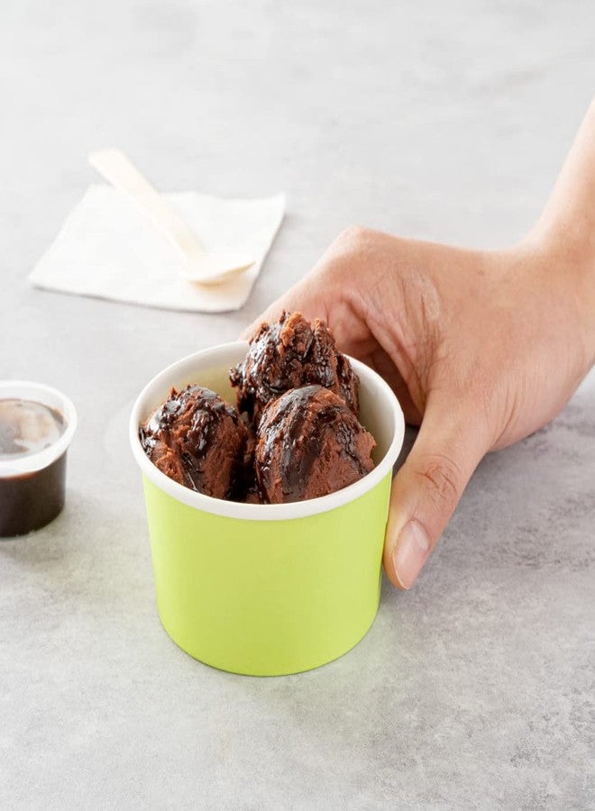 Restaurantware-Coppetta 8-Ounce Dessert Cups, 200 Disposable Ice Cream Cups - Lids Sold Separately, Sturdy, Light Green Paper Frozen Yogurt Bowls, For Hot And Cold Foods, Perfect For Gelato Or Mousse - Image 5