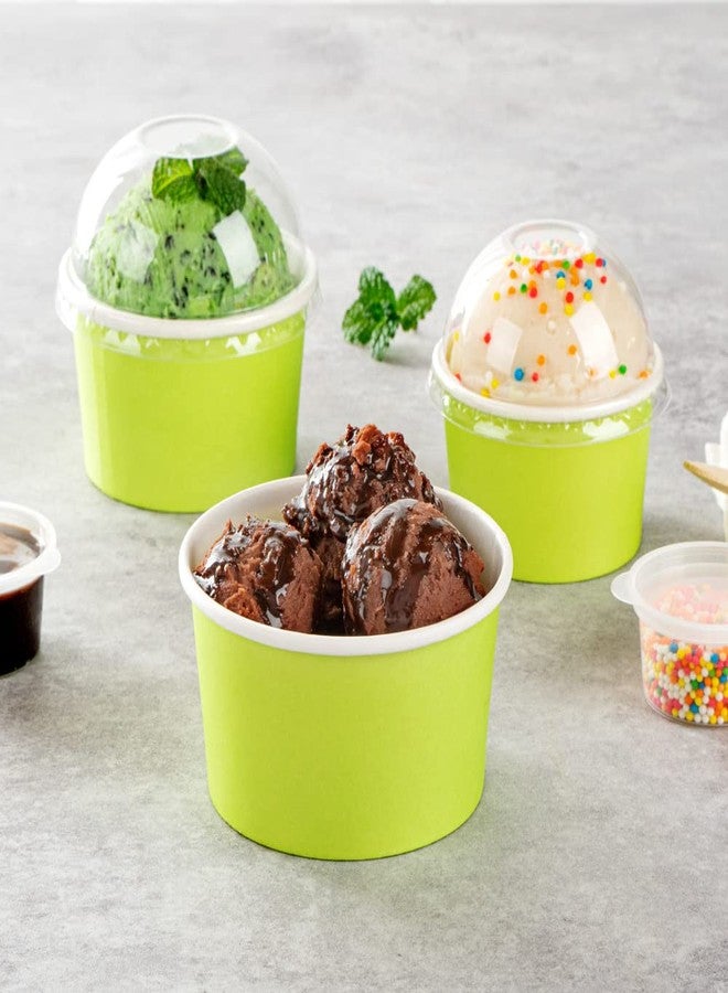 Restaurantware-Coppetta 8-Ounce Dessert Cups, 200 Disposable Ice Cream Cups - Lids Sold Separately, Sturdy, Light Green Paper Frozen Yogurt Bowls, For Hot And Cold Foods, Perfect For Gelato Or Mousse - Image 4
