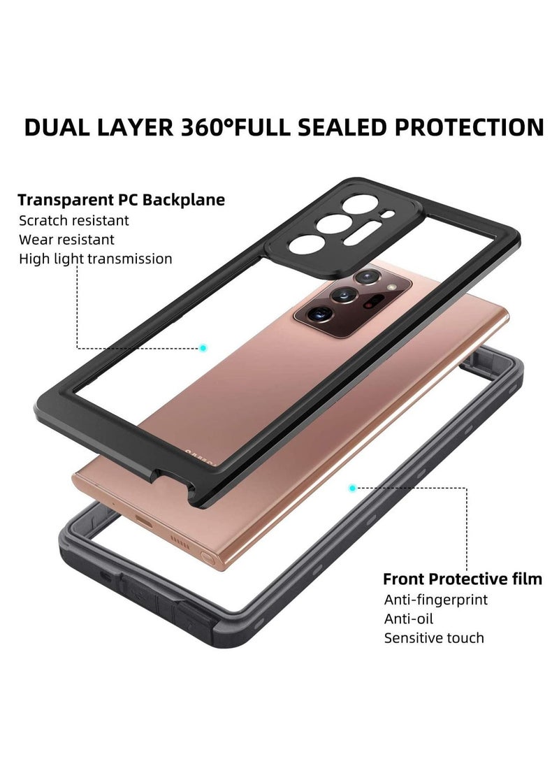 Generic - Samsung Note 20 Ultra Waterproof Case - IP68 Underwater Case Built-in Screen Protector Military Grade, Full Body Sealed Rugged Cover Snowproof Dustproof for Galaxy Note20 Ultra 5g- Black - Image 1