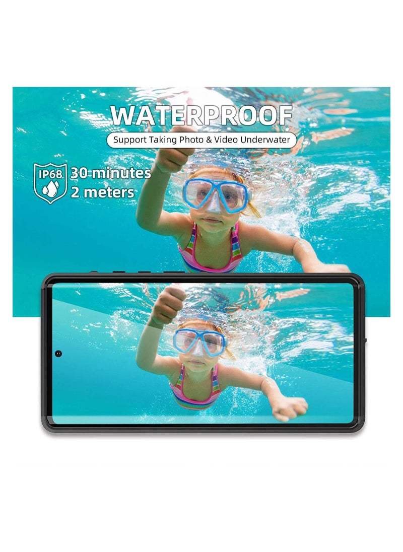 Generic - Samsung Note 20 Ultra Waterproof Case - IP68 Underwater Case Built-in Screen Protector Military Grade, Full Body Sealed Rugged Cover Snowproof Dustproof for Galaxy Note20 Ultra 5g- Black - Image 1