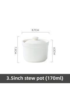 Generic Ceramic Stew Pot 4-Inch with Lid Thick Durable 3.5 inch ordinary 