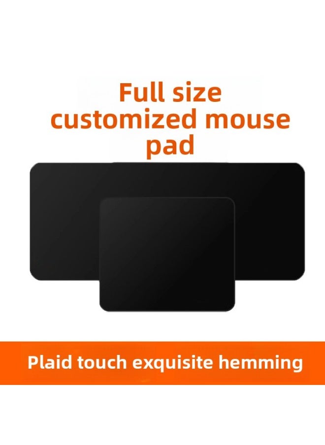 Generic Black Mouse Pad Thickeneded Extra Large Mouse Pad Custom Office Gaming Mouse Pad Natural Silicone Anti-Slip Desk Pad-颜色:210*260*3mm-图案:定制广告鼠标垫  - Image 1