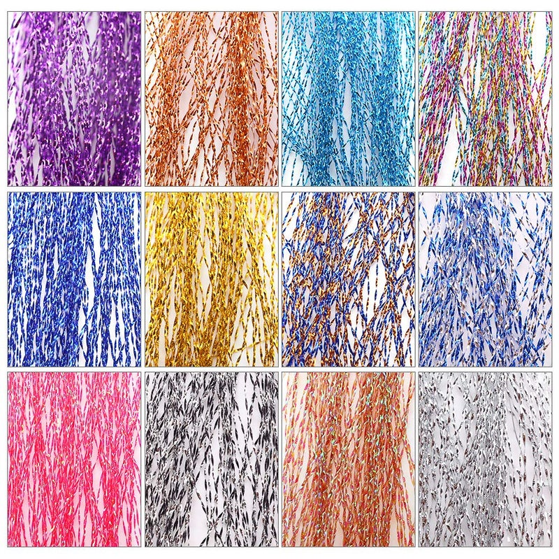 XFISHMAN Fly Tying Materials 12 Colors Krystal Flash Ripple Flashabou Flies Fishing Lure Making Supplie - Image 3