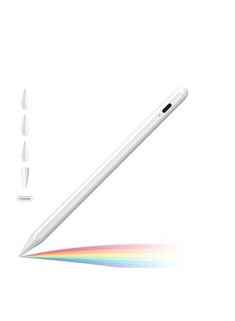 قلم ذكي قابل لإعادة الشحن لأجهزة iPad، قلم رقمي مغناطيسي مع خاصية رفض راحة اليد ودعم الميل، متوافق مع أجهزة iPad المختارة (2018–2022) - Image 5