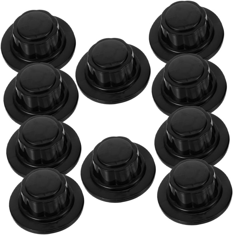 Garneck 10-Pack Black Fan Nut Covers for 12-14 16 Fans Easy Install Universal Size Nut Protectors for Home and Office Use and Design - Image 1