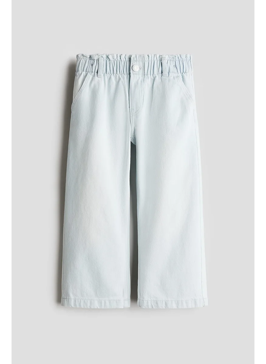 H&M Wide Leg Paper Bag Jeans