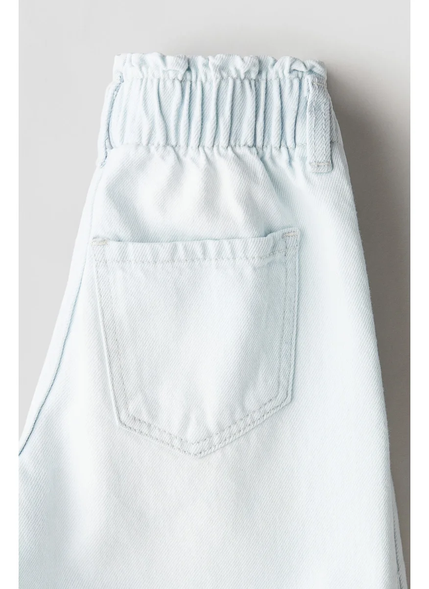 H&M Wide Leg Paper Bag Jeans