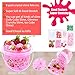 LAWOHO Crystal Slime Pink Strawberry Jelly Cube Glimmer Crunchy Clear Slime with 8 Addins Idea Stress Relief Toy Kids Party Favor Birthday Easter Christmas New Year Gift for Girls Boys Age 6 7 8 9 10 - Image 4