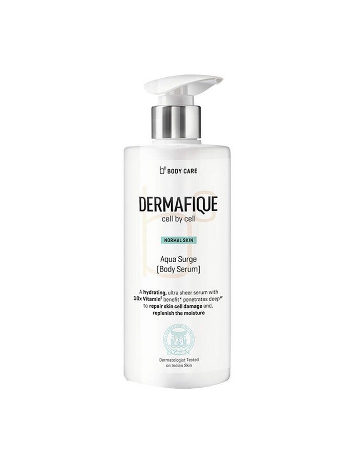 Dermafique - Aqua Surge Body Serum With Shea Butter - 300Ml, Body Lotion For Normal Skin, With 10X Vitamin E Benefits And Glycerine, Repairs Skin Cell Damage, Moisturizer For Body | Dermatologist Tested - Image 1