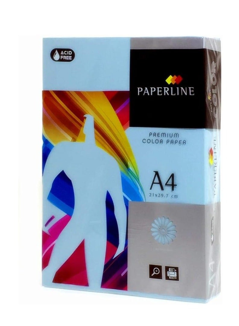 Paperline Acid-free Paper (A4, Blue, Pack of 50 Sheets) - Image 1