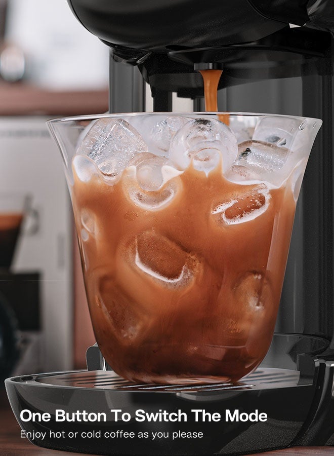 HiBREW ماكينة قهوة متعددة الكبسولات HiBREW 5 في 1 ساخن/بارد DG كابتشينو كبسولة نس ESE بود قهوة مطحونة كافيتيريا 20 بار H2B رمادي - Image 5