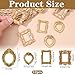 Heclia Miniature Dollhouse Mirror Picture Frames Set 12 PCS Vintage Gold Resin Mini Frames with Carved Details for Wall Hanging Desktop Display Jewelry Showcase DIY Crafts 112 Scale Dollhouse Dcor - Image 4