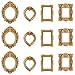 Heclia Miniature Dollhouse Mirror Picture Frames Set 12 PCS Vintage Gold Resin Mini Frames with Carved Details for Wall Hanging Desktop Display Jewelry Showcase DIY Crafts 112 Scale Dollhouse Dcor - Image 2