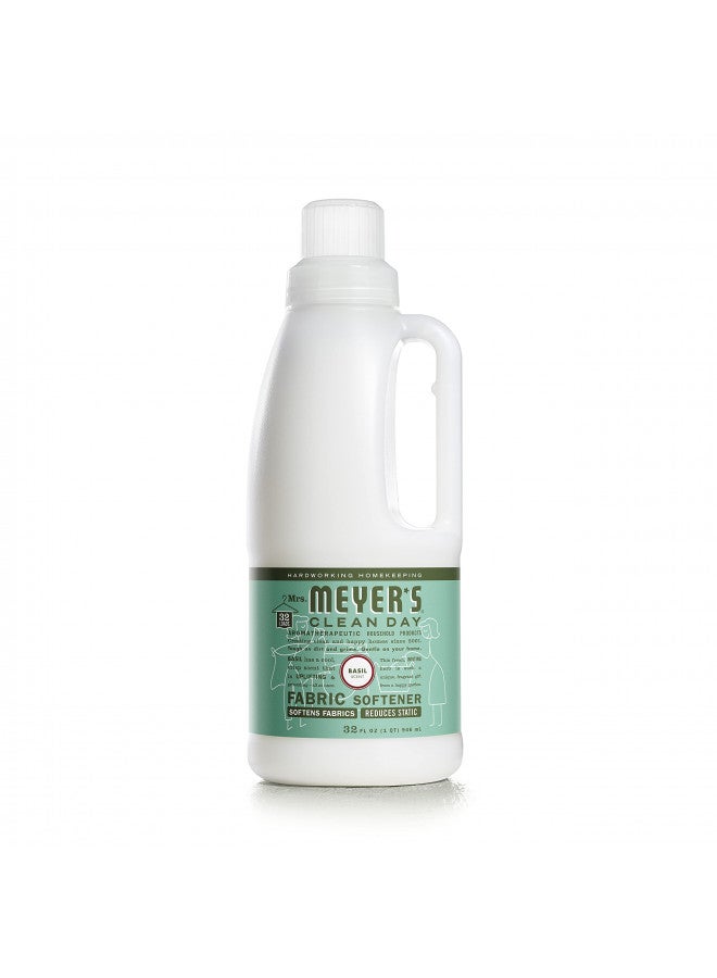 Mrs. Meyer's Clean Day Mrs. Meyer's Liquid Fabric Softener, Infused with Essential Oils, Paraben Free, Basil, 32 oz (32 Loads) - Image 1