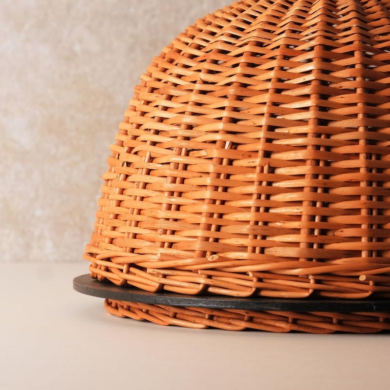 Peepul Tree Willow Wicker Wooden Serving Platter with Lid Handmade Premium Wooden Serving Platter for Snacks Ideal for Serving Cookies Dry Fruits Breads Sweets Handmade in Kashmir - Image 3