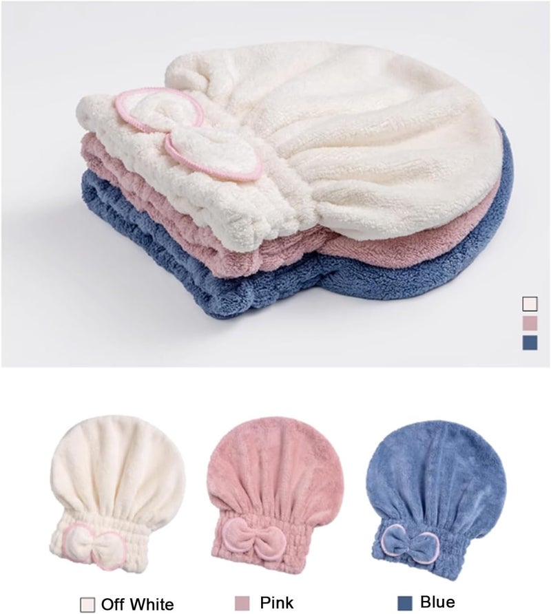 SIQITECHUK Cross product compatible Super Absorbent Hair Drying Cap Microfibre Hair Towel Wrap Women Coral Fleece Dry Hair Hat Turban Hair Towel Cap Shower Cap Quick Drying Bath Head Wrap for Ladies Girls Wet Hair Long Thick Curly Hair Upgraded general grade quality - Image 5