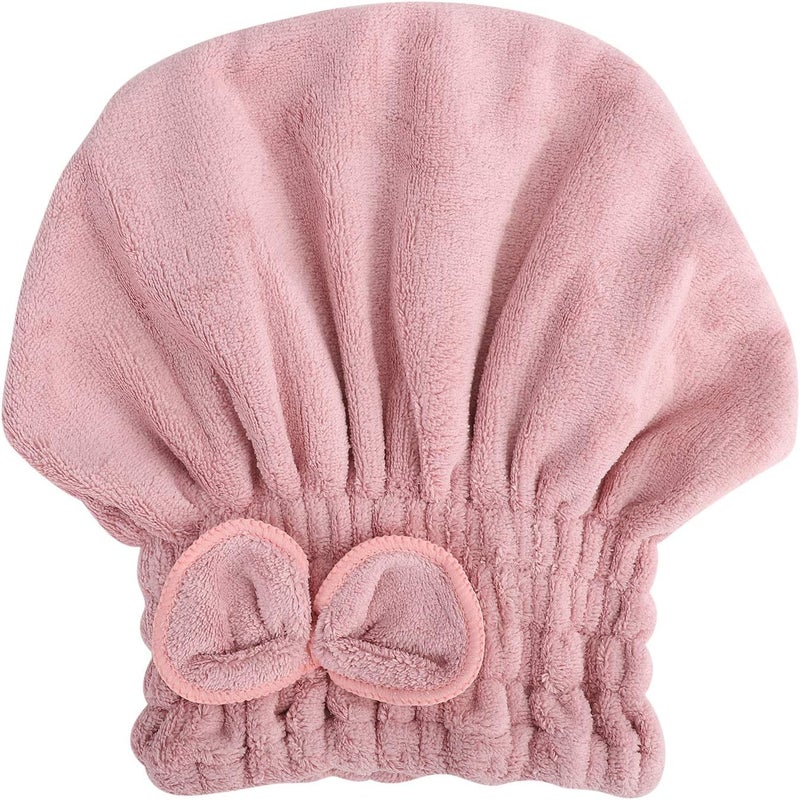 SIQITECHUK Cross product compatible Super Absorbent Hair Drying Cap Microfibre Hair Towel Wrap Women Coral Fleece Dry Hair Hat Turban Hair Towel Cap Shower Cap Quick Drying Bath Head Wrap for Ladies Girls Wet Hair Long Thick Curly Hair Upgraded general grade quality - Image 1