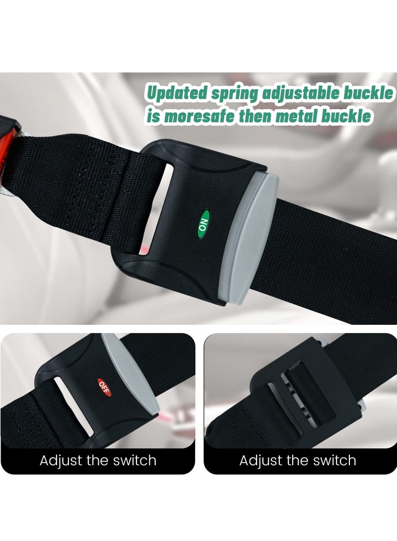 ISOFIX Car Seat Strap Adjustable Retractable Versatile Fixing Strap Seats Belt, Compatible with General ISOFIX Baby Seat Car, Fixing Straps with Latch Interface, withstand 15000N Tension - Image 5