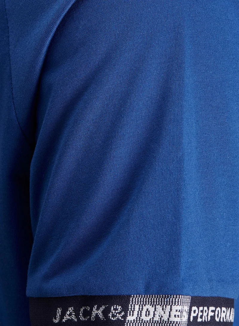 JACK & JONES Logo Cuff Crew Neck T-Shirt