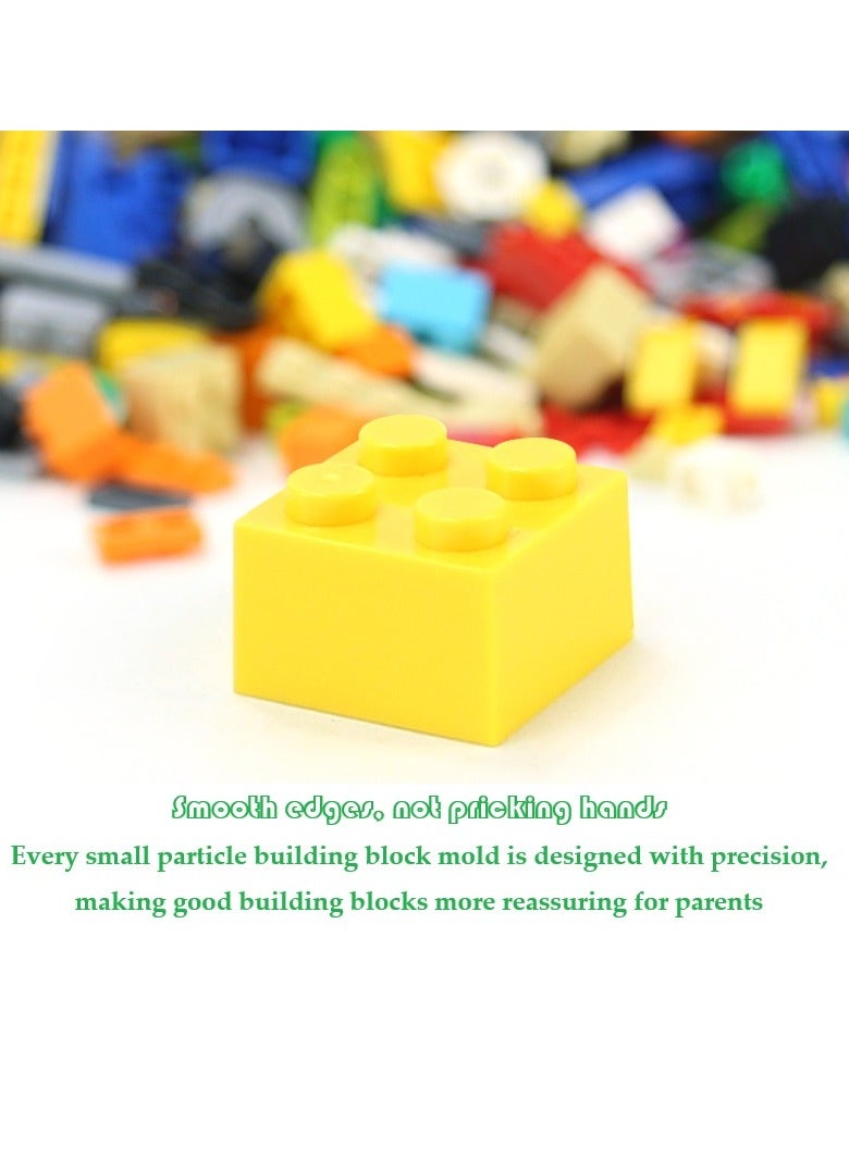 Loquat 1000G DIY Random Small Particle Building Block Toy Without Drawings Comes With 3 Pcs Randomly Colored Building Block Base Plates - Image 3