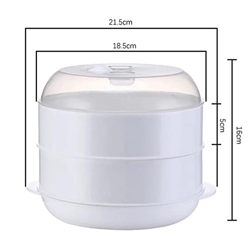 CALANDIS® Microwave Steamer Heating Steamer Microwave Heating Steamer for Home Kitchen Double Layer' - Image 2