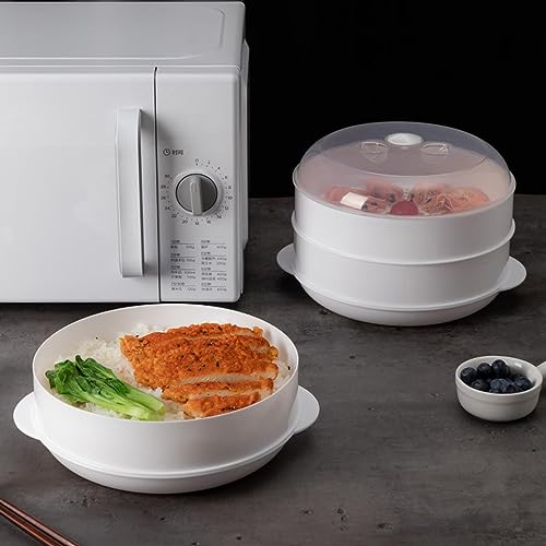 CALANDIS® Microwave Steamer Heating Steamer Microwave Heating Steamer for Home Kitchen Double Layer' - Image 5