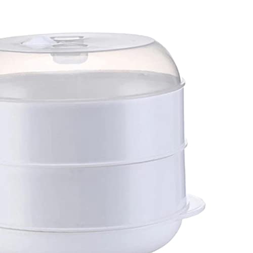 CALANDIS® Microwave Steamer Heating Steamer Microwave Heating Steamer for Home Kitchen Double Layer' - Image 1