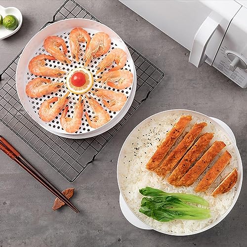 CALANDIS® Microwave Steamer Heating Steamer Microwave Heating Steamer for Home Kitchen Double Layer' - Image 3