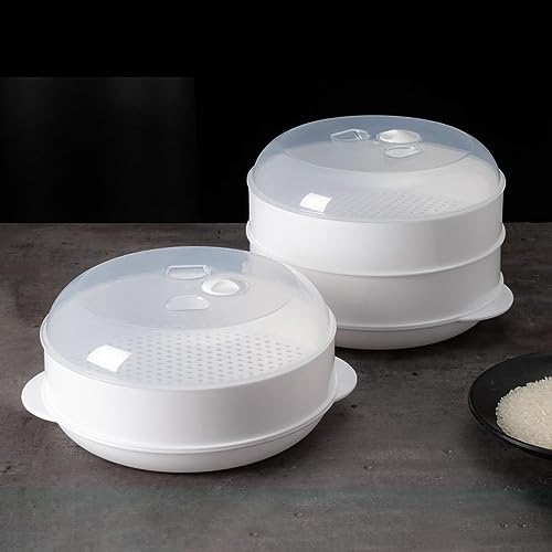 CALANDIS® Microwave Steamer Heating Steamer Microwave Heating Steamer for Home Kitchen Double Layer' - Image 4