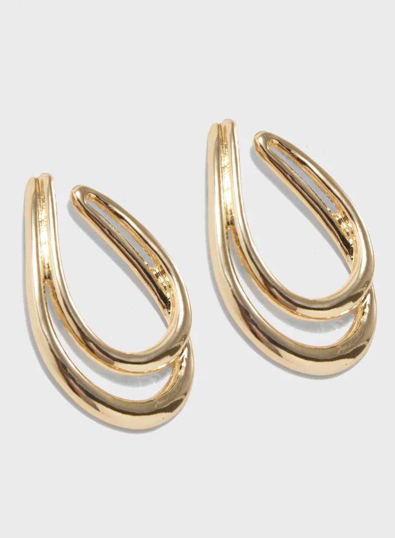 NEW LOOK Double Curl Earrings