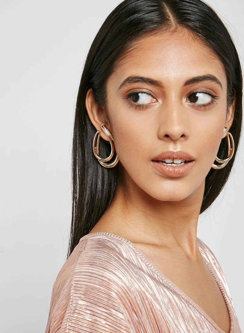 NEW LOOK Double Curl Earrings