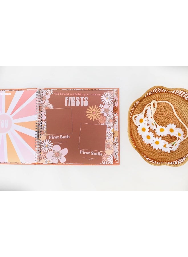 Lucy Darling Lucy Darling Flower Child Baby Memory Book - First Year Journal Album To Capture Precious Moments - Milestone Keepsake For Girl - Made In USA  - Image 3