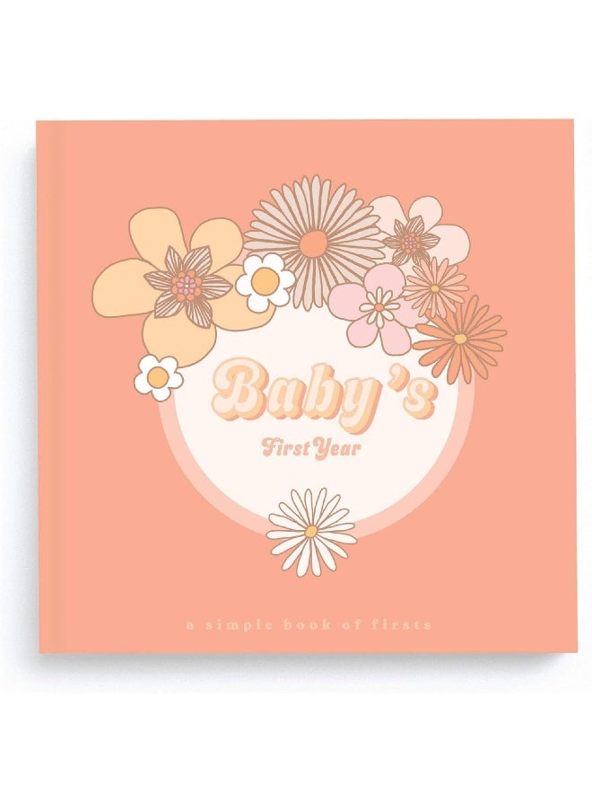 Lucy Darling Lucy Darling Flower Child Baby Memory Book - First Year Journal Album To Capture Precious Moments - Milestone Keepsake For Girl - Made In USA  - Image 1