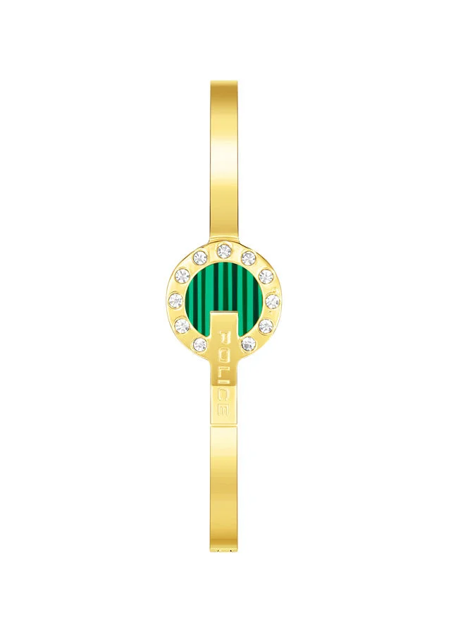 بوليس Glossy Bangle for Women Gold Plating with MalachitePEJLG0002507