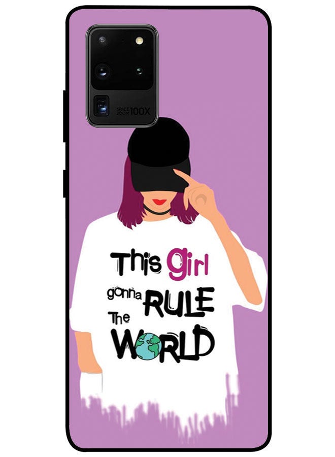 EYE CATCH Protective Case Cover For Samsung Galaxy S20 Ultra Smart Series Printed Protective Case Cover for Samsung S20 Ultra The Girl Gonna Rule the World  - Image 1