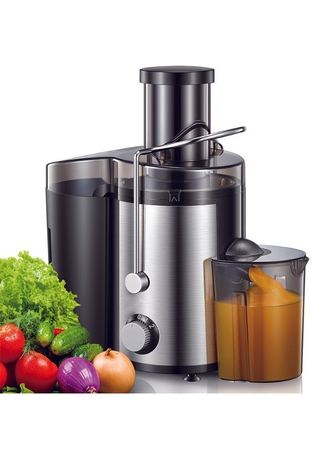 New juicer, centrifugal juicer with 3-inch wide-mouth fruit and vegetable feed chute,easy to clean, stainless steel - Image 1